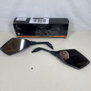 Motorcycle Rearview Mirror E-MARK Universal – Black Rhombus