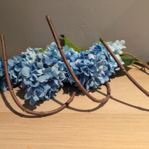 Artificial Hydrangea Flowers Blue 29.5" Realistic Fake Stems x3 Wedding Home