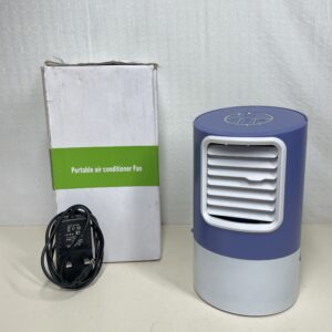 Portable Air Cooler, 3 IN 1 Personal Air Conditioner Fan with 7 Color Lights, 2/4H Timers, 3 Speeds, 400ml Desk Cooling Fan for Room, Office, Kitchen, Bedroom