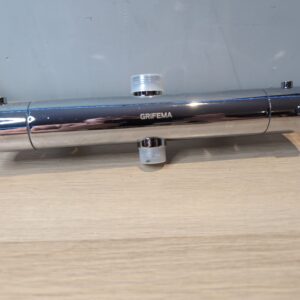 Thermostatic Shower Mixer Tap Bar Chrome Wall Mounted Anti-Scald GRIFEMA