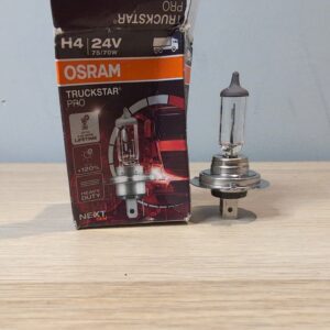 OSRAM TRUCKSTAR PRO H4 Halogen Headlight Bulb +120% Brightness - Opened