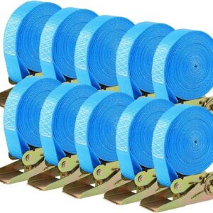 Heavy Duty Ratchet Tie Down Straps 6m - 10 Pack Cargo Securing Straps