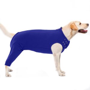 Dog Surgery Recovery Suit XL Black Leg Protection Zipper Pet Medical Cone