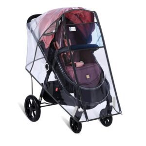 Universal Pushchair Rain Cover Transparent Waterproof Zipper Stroller Baby