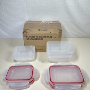 Airtight Food Storage Containers 10 Pack Clear Plastic Kitchen