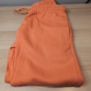 Women's Orange Sweatpants Joggers Large Pastel Loungewear Jogging Bottoms