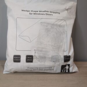 Wedge Draft Excluder Strip 5m Weatherstrip Windows Doors White 2 Pack