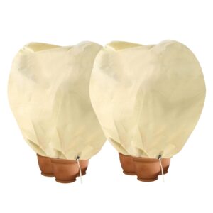 Plant Fleece Frost Protection Cover Large 120x180cm Beige Winter Garden 2 Pack