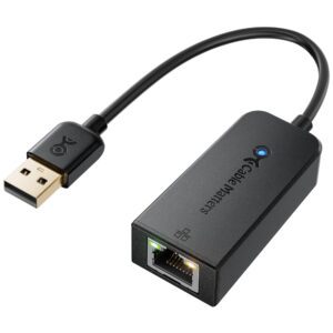 Cable Matters USB to Ethernet Adapter 10/100 Mbps Network – Black