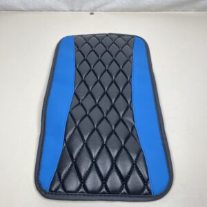 CGEAMDY Car Center Console Cushion Pad, Universal Leather Waterproof Armrest Seat Box Cover Protector, Accessories Fit for Most Cars, Vehicles, SUVs (Blue)