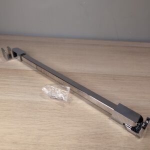 QWORK® Flexible Shower Screen Support Stabilizer - 304 Stainless Steel - Length 40cm/16 Fits 8-12mm Glass