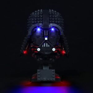 LocoLee Light Set for Lego Darth Vader Helmet, Led Decoration Lighting Kit for Lego 75304 Darth Vader Helmet Building Blocks Model, Creative Gifts DIY Toys, NO LEGO(Standard Version)
