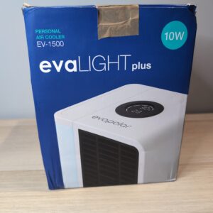 EVAPOLAR evaLIGHT Plus Personal Portable Air Cooler and Humidifier, Desktop Cooling Fan, for Home and Office, with USB Connectivity and Colorful Built-in LED Light (Black)