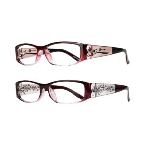 Women's Reading Glasses 2-Pack Cheaters Classy Comfortable – K+O 1.25