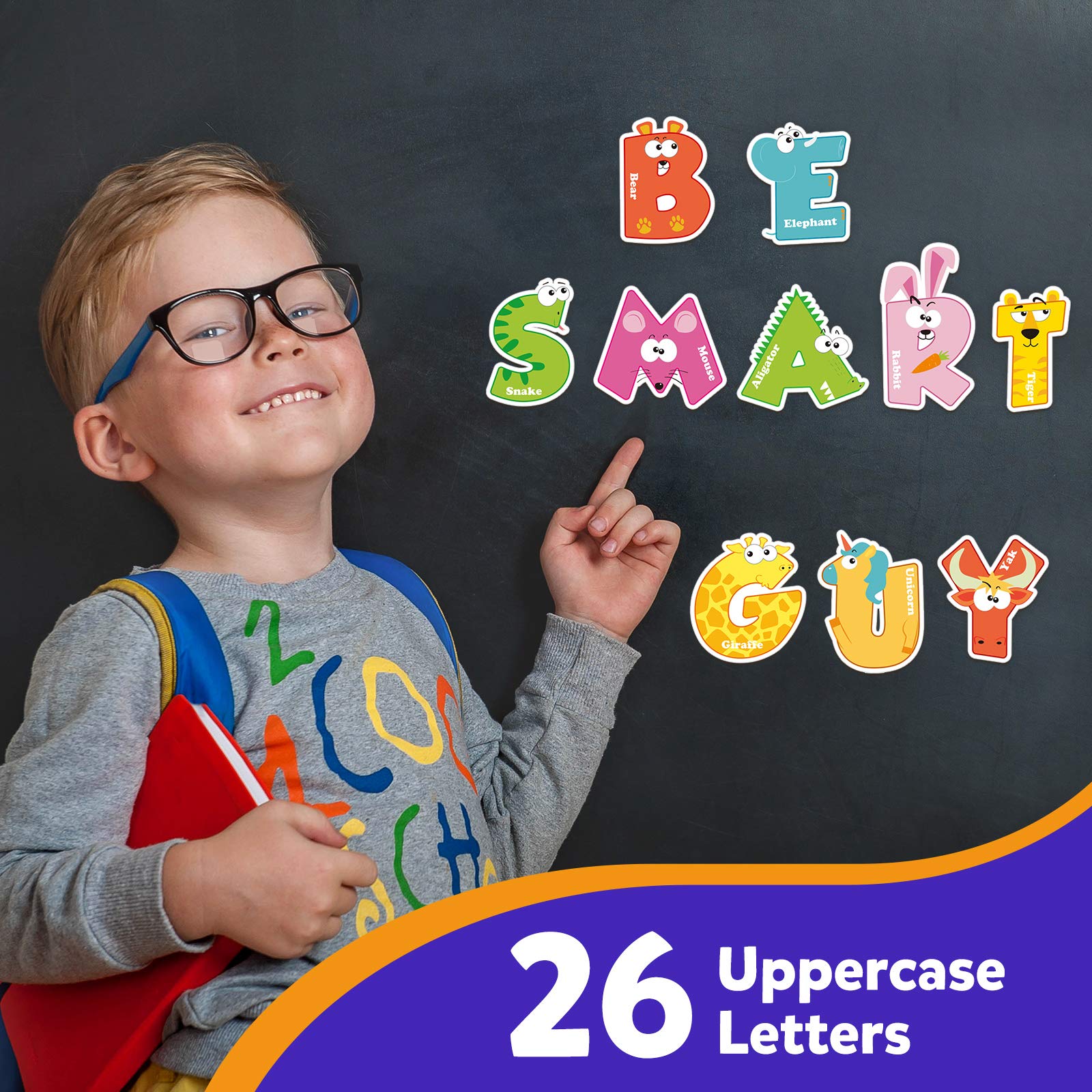 Magnetic Letters 26Pcs Jumbo ABC Alphabet Fridge Magnets Kids Toy Set - Coogam - Image 5