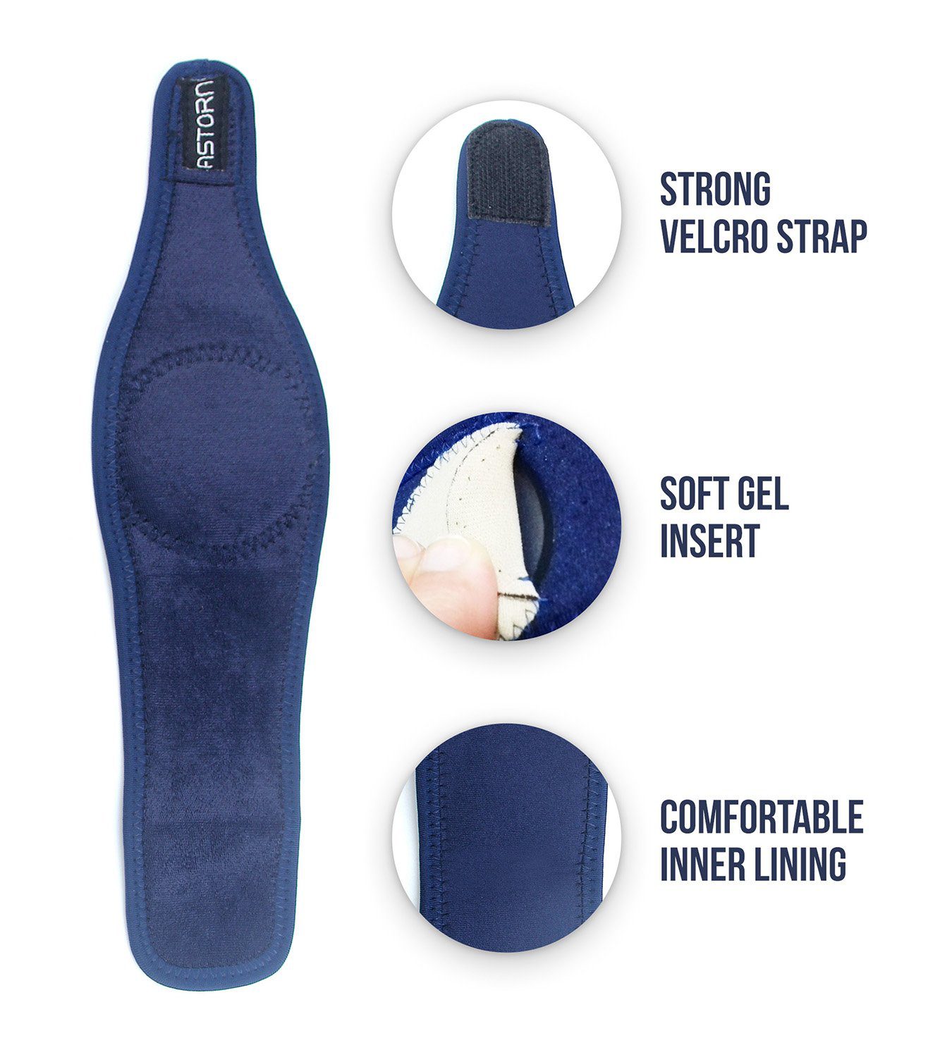 Astorn Arch Support Brace Set of 2 Plantar Fasciitis Gel Compression Sleeve - Image 3