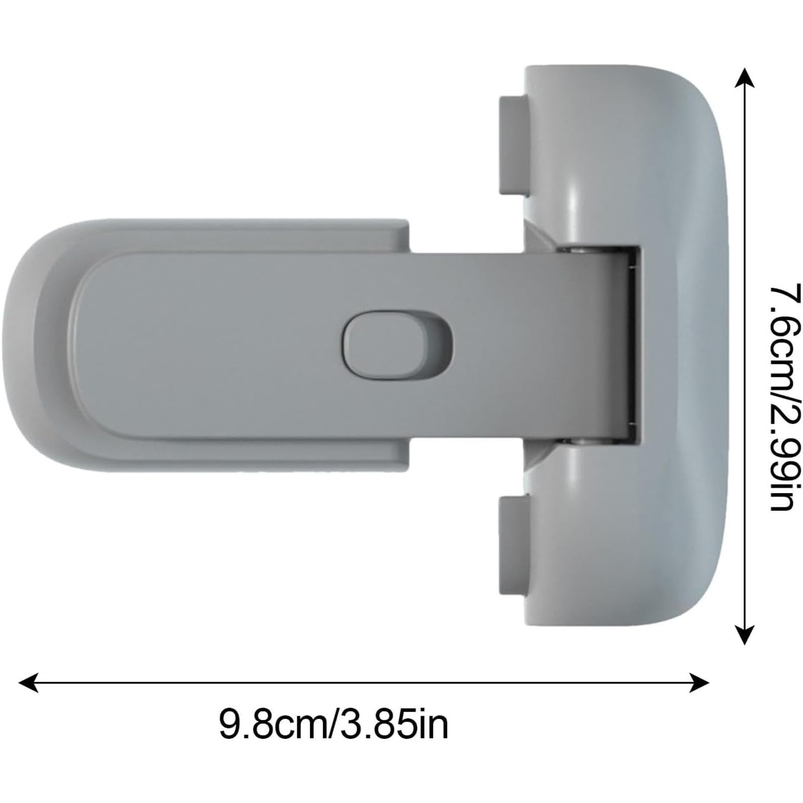 Refrigerator Door Lock Child Proof Safety Latch Grey Fridge Cupboard Guard - Image 5