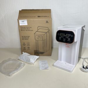 Instant Hot Water Dispenser, 3s Instant Heating with 12 Temp Settings (25°C-99°C), 8 Volume Options (150ml-500ml), 3L Removable Tank, Child Safety Lock, Easy Cleaning for Hot Drinks Tea Home Office