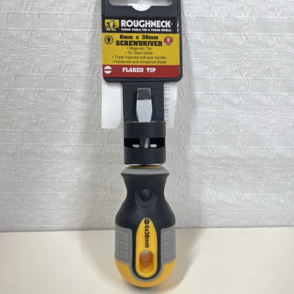 Roughneck ROU22151 Stubby Screwdriver - Slotted flared 6x38mm