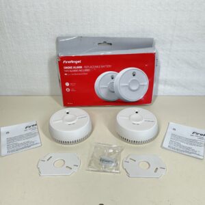 FireAngel SB1-R Optical Smoke Alarm Detector, Replaceable Battery Smoke Alarms for Home with Silence Button - Fire Alarm for Home, 2-Pack