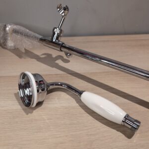 Enki Traditional Shower Riser Rail Kit Slider & Handheld Head Chrome ES009