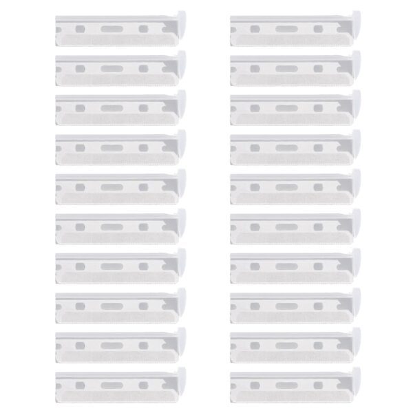 20pc Facial Hair Remover Replacement Blades Stainless Steel Silver