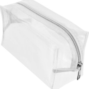 Large Clear Pencil Case & Makeup Bag 2pc Transparent Travel Storage – Clear