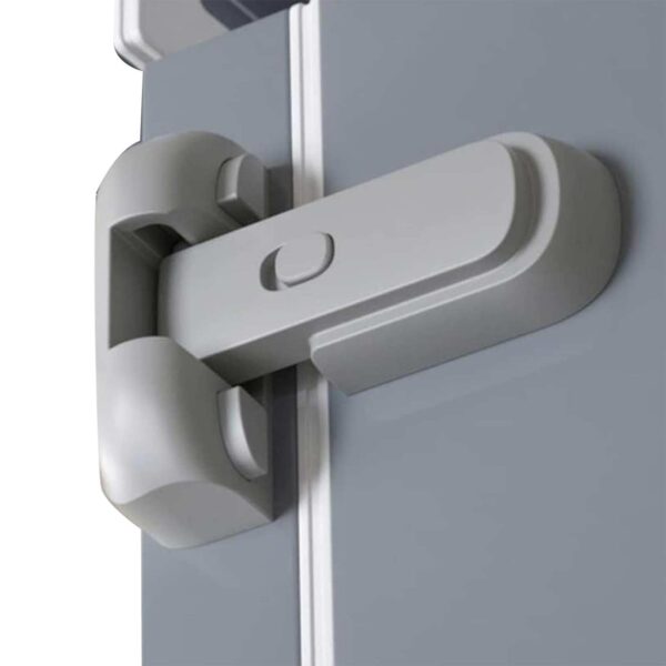 Refrigerator Door Lock Child Proof Safety Latch Grey Fridge Cupboard Guard