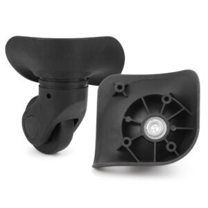Volein 1 Pair Suitcase Replacement Wheels Black Luggage Wheels Replacement Suitcase Caster Wheels with 4 Screw Holes(VX-01)