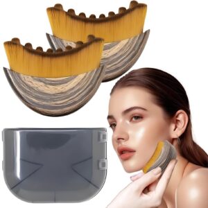 Lymphatic Contour Face Brush Ergonomic Facial Massager for Lymphatic Drainage & Contouring – 2 Pack