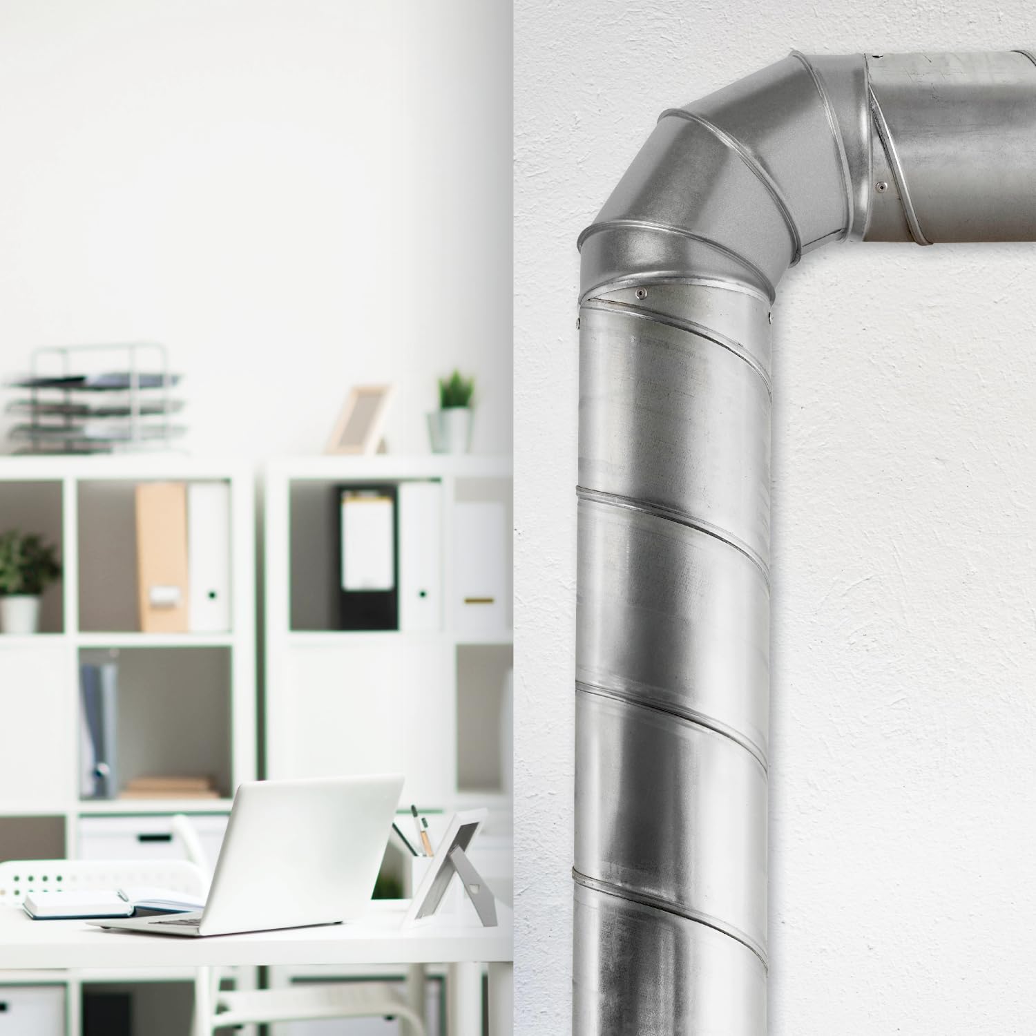 Ø150mm Galvanised Steel Duct Elbow 90° Bend Ventilation Fitting Ducting - Image 9