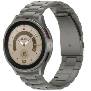 Anlinser Watch Strap Compatible with Samsung Galaxy Watch 7/6 Strap 44mm 40mm,20mm Metal Band Designed for Galaxy Watch FE/Watch 6 Classic 47mm 43mm/Watch 5/5 Pro/Watch 4/4 Classic,Grey Titanium