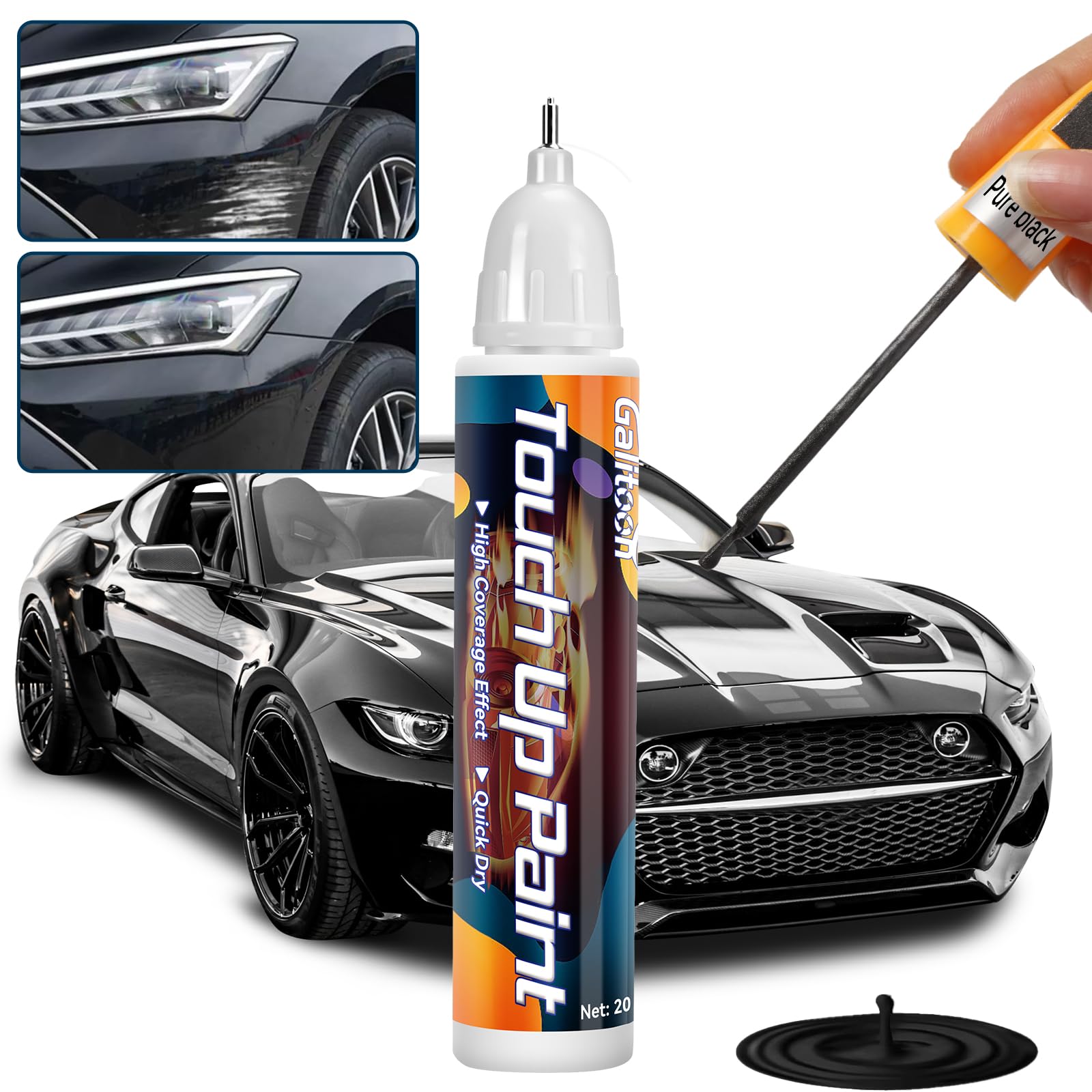 Car Touch-Up Paint 0.8 fl oz Quick Scratch Repair – Silver