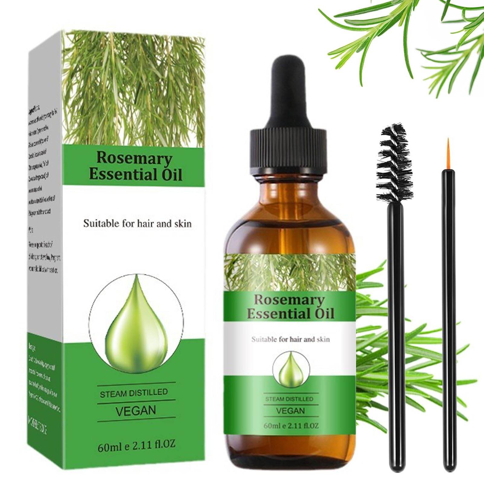 Rosemary Essential Oil for Hair & Skin - Strengthens Scalp - New Sealed