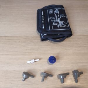 Blood Pressure Monitor Cuff Small 17-22cm Replacement 6 Connectors Navy
