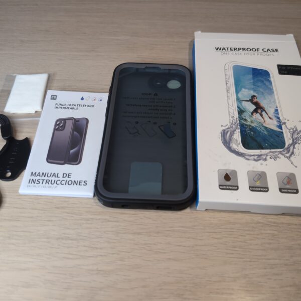 Cozycase Waterproof Case for iPhone 16e IP68 Shockproof Full Body Cover Black