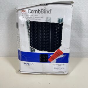 GBC CombBind Binding Combs, 19 mm, 145 Sheet Capacity, A4, 21 Ring, Black, Pack of 100, 4028611