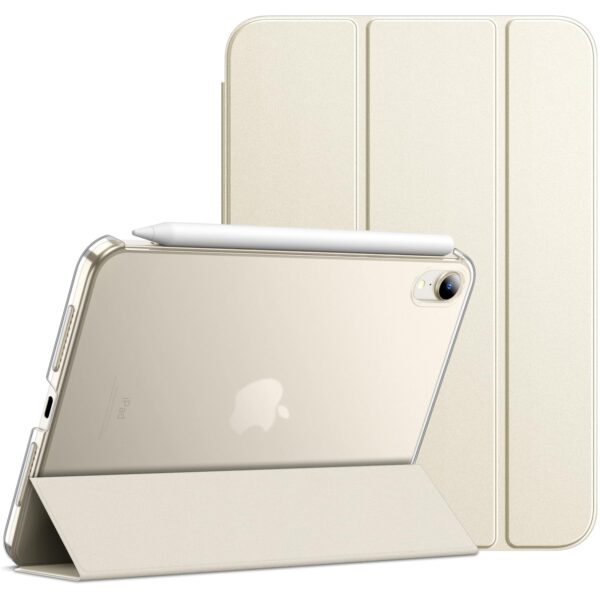 JETech Case for iPad Mini 6th & 7th Gen 2021/2024 Slim Stand Cover Starlight