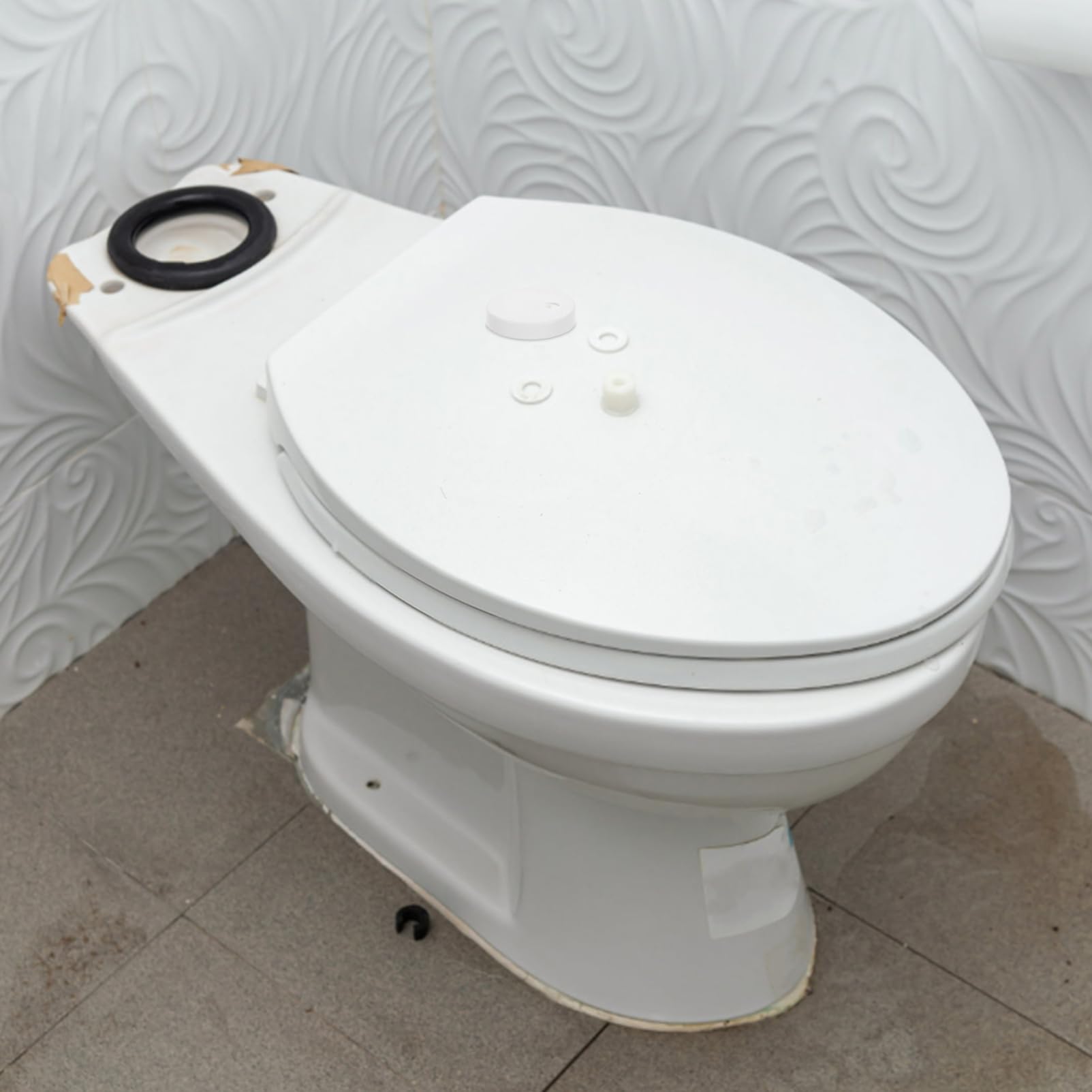Toilet Bolt Covers Plastic Screw Caps 2.2in Pair White Seat Fixing - Image 5