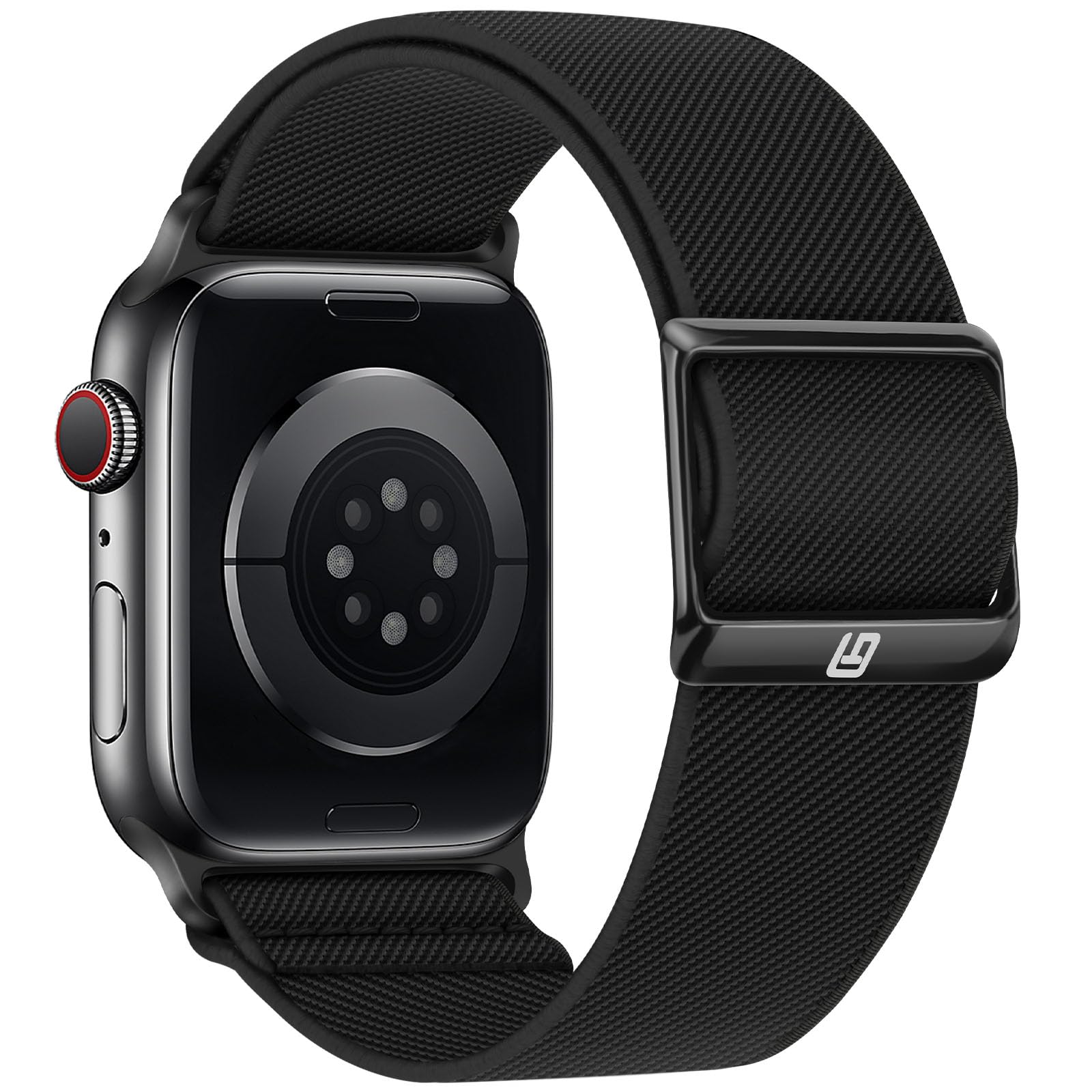 Braided Solo Loop Strap for Apple Watch 38-49mm Nylon Stretch Black