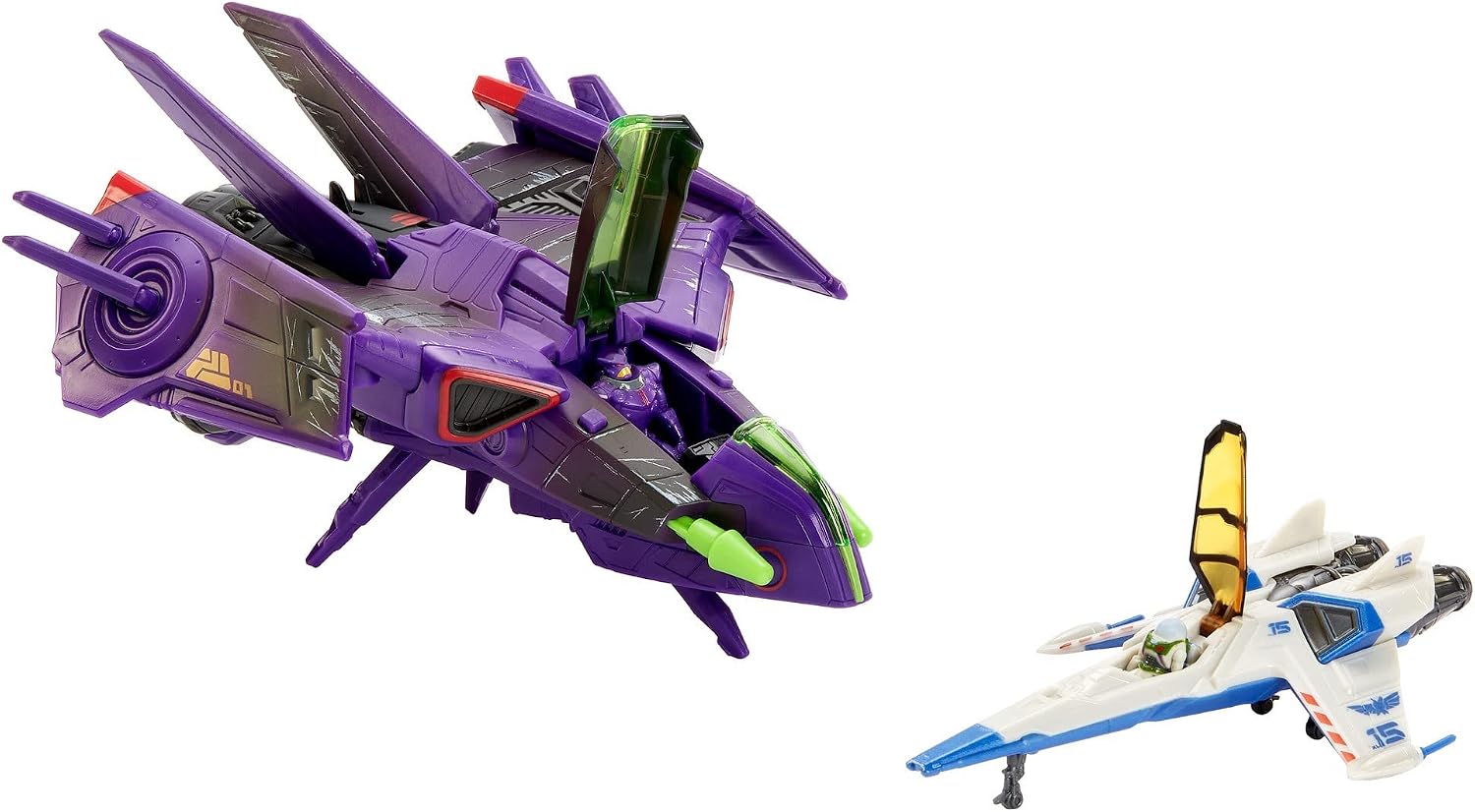 Disney Pixar Lightyear Space Battle Pack Buzz vs Zurg Spaceships Set - Image 4