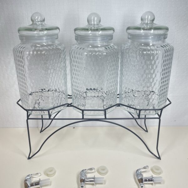 Del Sol Triple Drinks Dispenser with Stand 12L Bar@Drinkstuff Beverage Juice