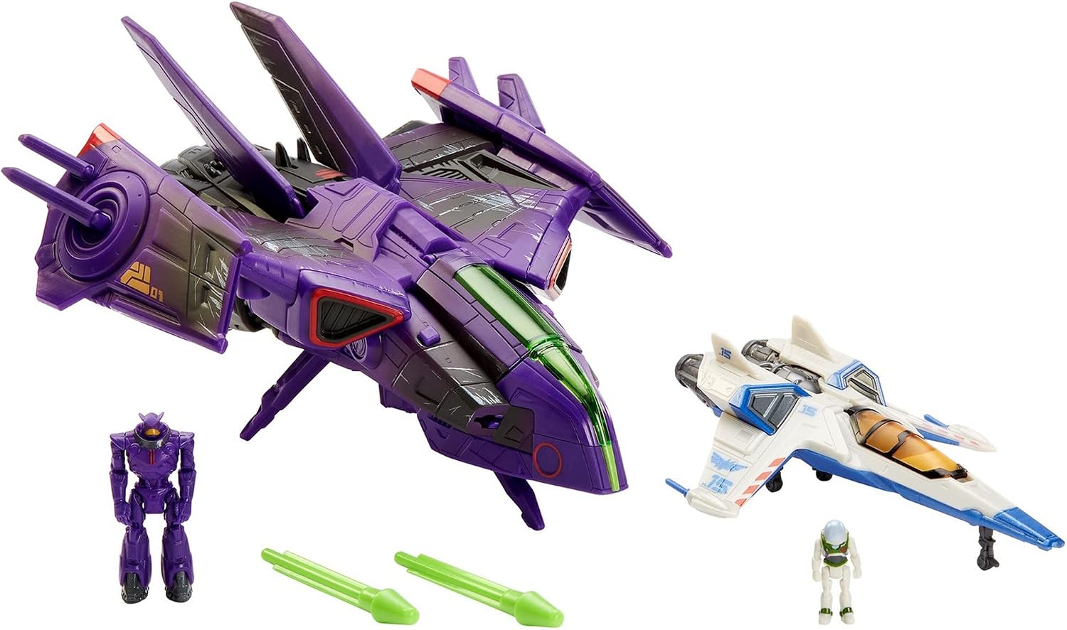 Disney Pixar Lightyear Space Battle Pack Buzz vs Zurg Spaceships Set - Image 2
