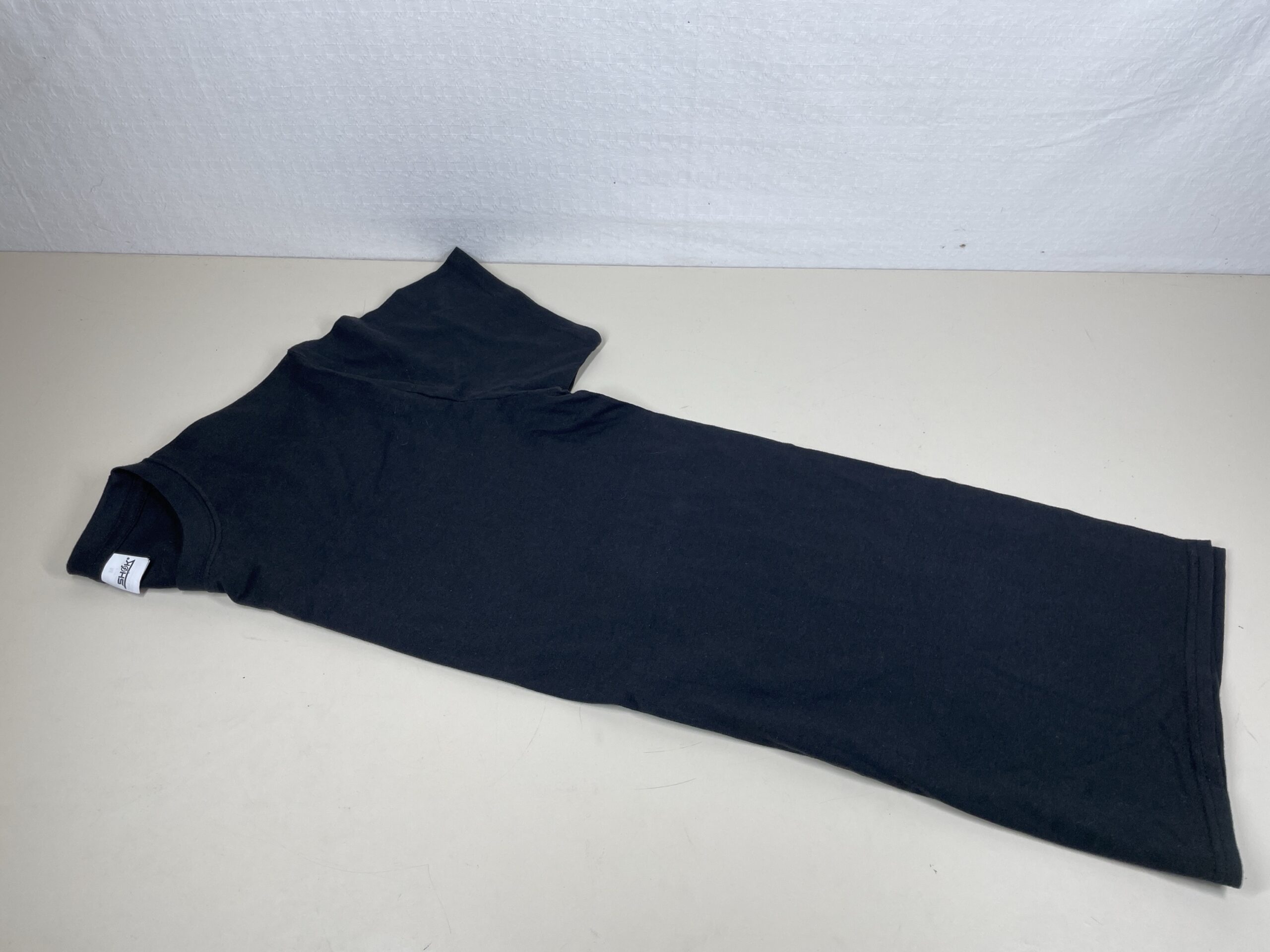Women's Cotton T-Shirt Short Sleeve Round Neck Loose Fit Black M - Image 3