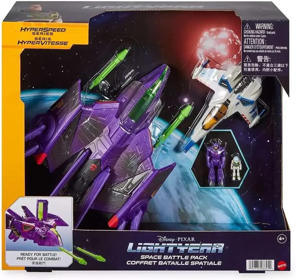 Disney Pixar Lightyear Space Battle Pack Buzz vs Zurg Spaceships Set
