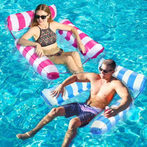 4-in-1 Inflatable Pool Float Hammock Adults Lounger - Pink