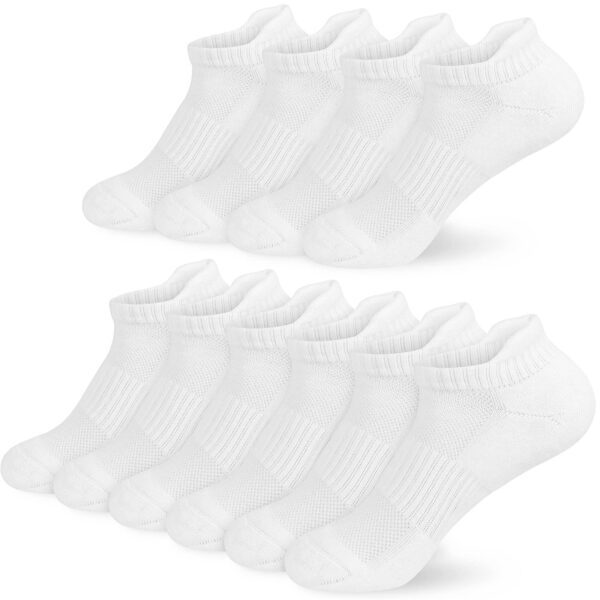 KOOOGEAR Womens Trainer Socks 5 Pairs Anti Blister Ankle Cotton UK 4-8