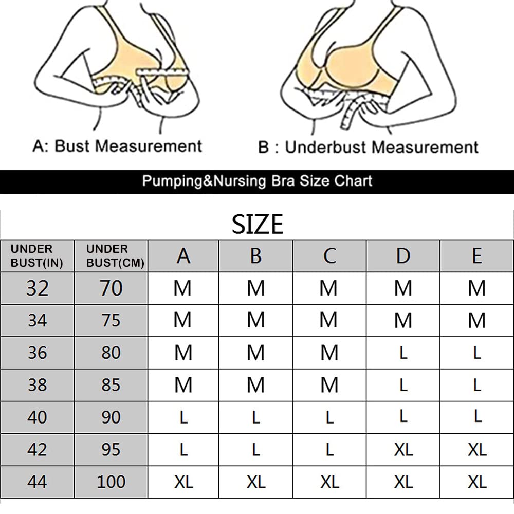 LEAPOVER Nursing Bra Black M Adjustable Maternity for Hands Free Breast Pump - Image 9