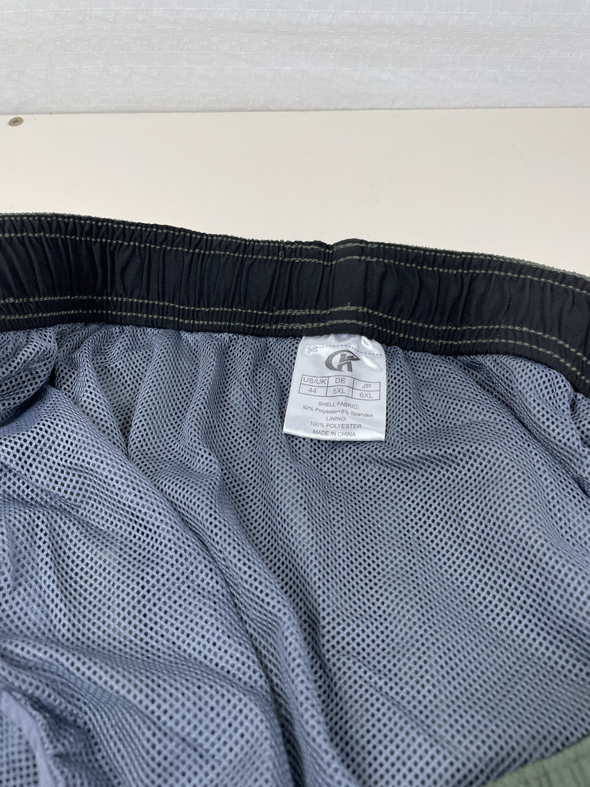 Men's Board Shorts Size 44 Quick Dry Water Repellent Mesh Lining Army Green - Image 3