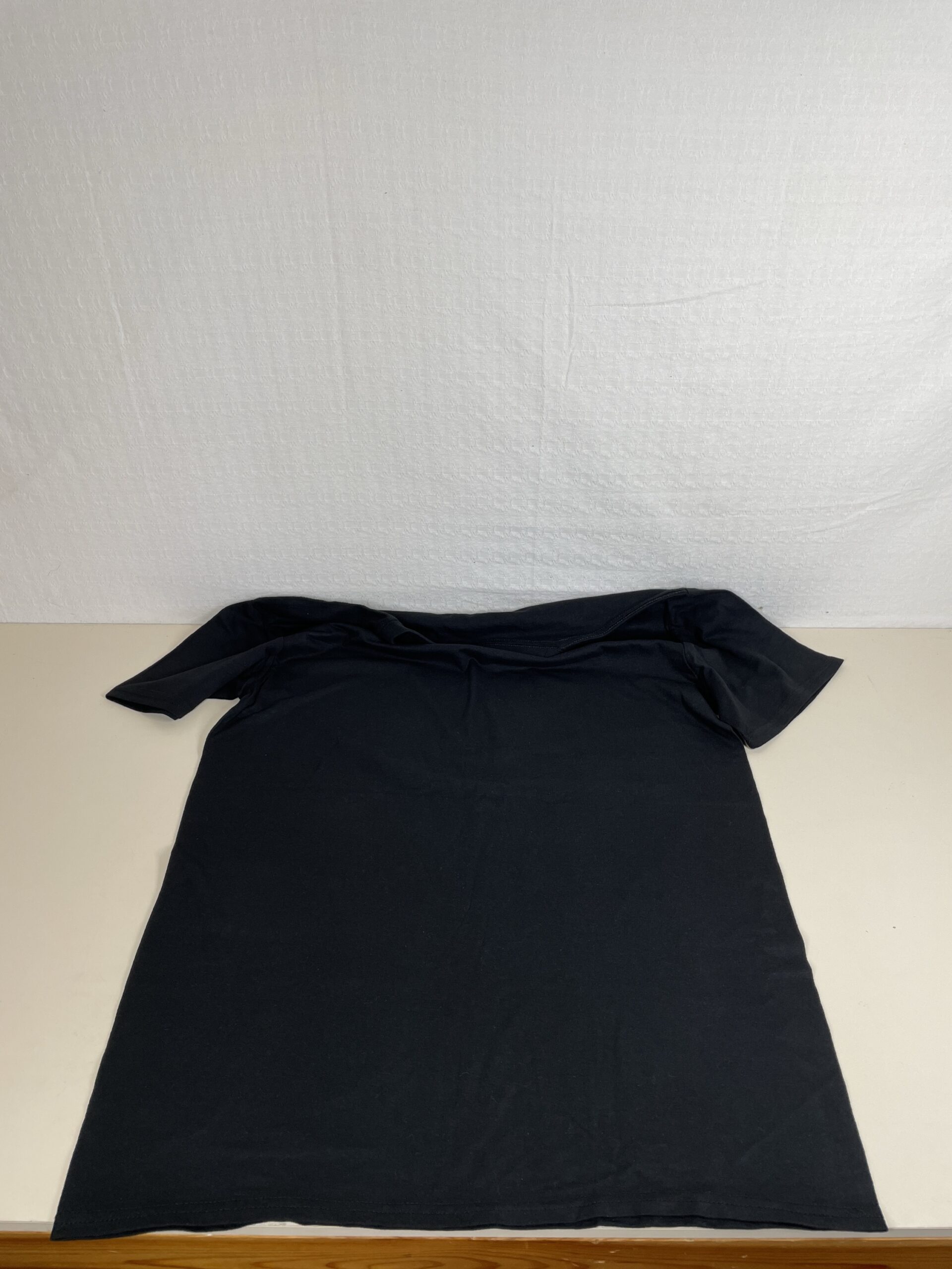 Women's Cotton T-Shirt Short Sleeve Round Neck Loose Fit Black M - Image 4